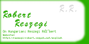 robert reszegi business card